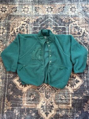 Free People Teal Green Fleece Jacket